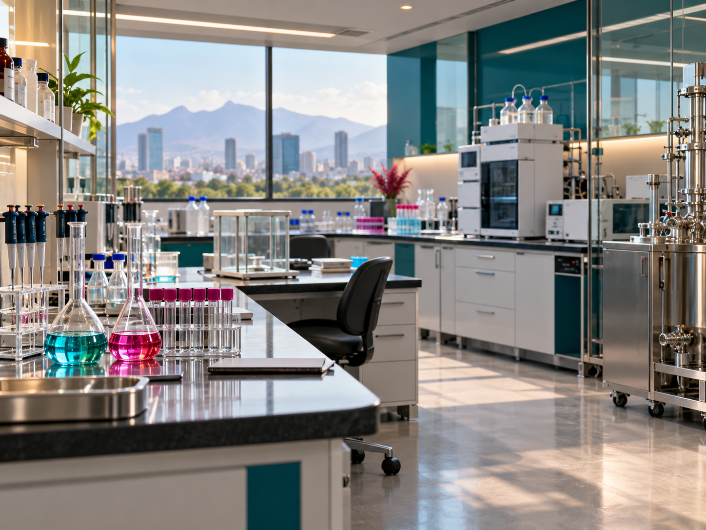 Laboratorio farmacéutico organizado